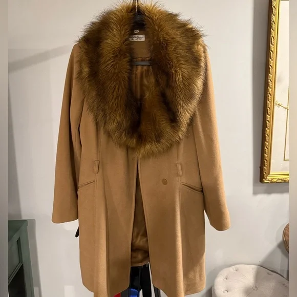 Faux fur pea coat - Picture 1 of 8